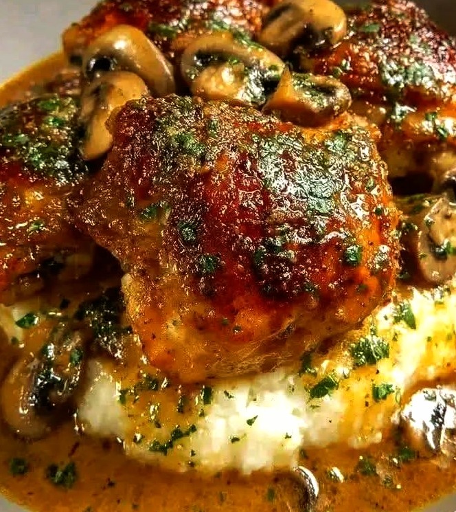 Creamy Garlic Mushroom Chicken Thighs: Easy One-Pan Weeknight Dinner